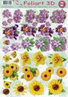 558 Gele en paarse bloemen
